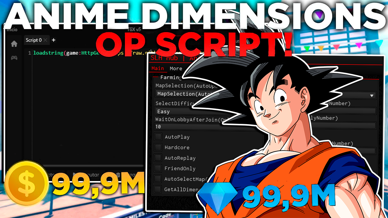 Anime Dimensions Simulator Script: SLH Hub Webhook, Auto Raids, Auto Boss Rush Roblox Hack PC&Mobile