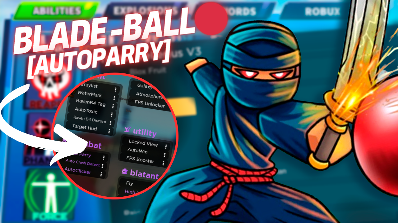 Blade Ball Script: Raven Hub Auto-Parry, Look At Ball Roblox Hack PC & Mobile