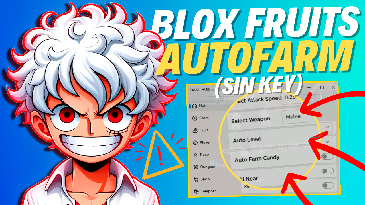 Blox Fruits Script DAKII Hub Auto Farm Auto New World Auto Attack Roblox Hack PC Y Mobile