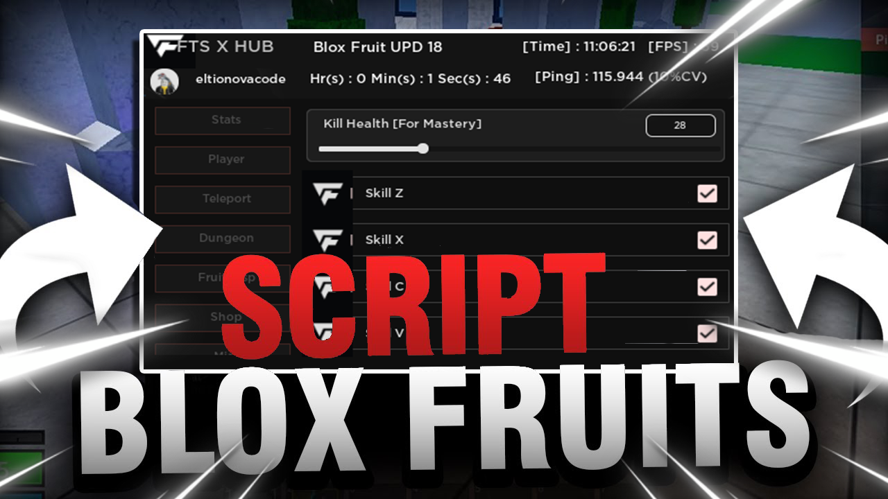 Blox Fruits Script: FTS X Hub AutoFarm, Auto Buso & More Hack Roblox PC&Mobile