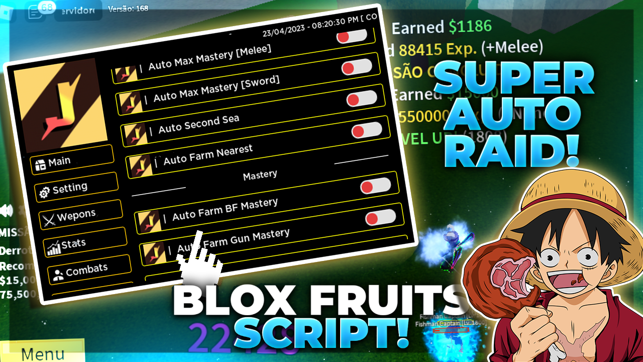 Blox Fruits Script: JJTX Hub Auto Farm, Remove Sound, Auto god Human Hack Roblox PC&Mobile