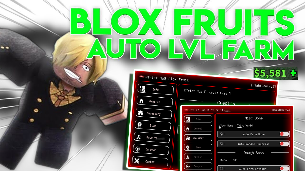 Blox Fruits Script: MTriet Hub Auto Enable Pvp, Auto Quests, Spectate Player Roblox Hack PC&Mobile