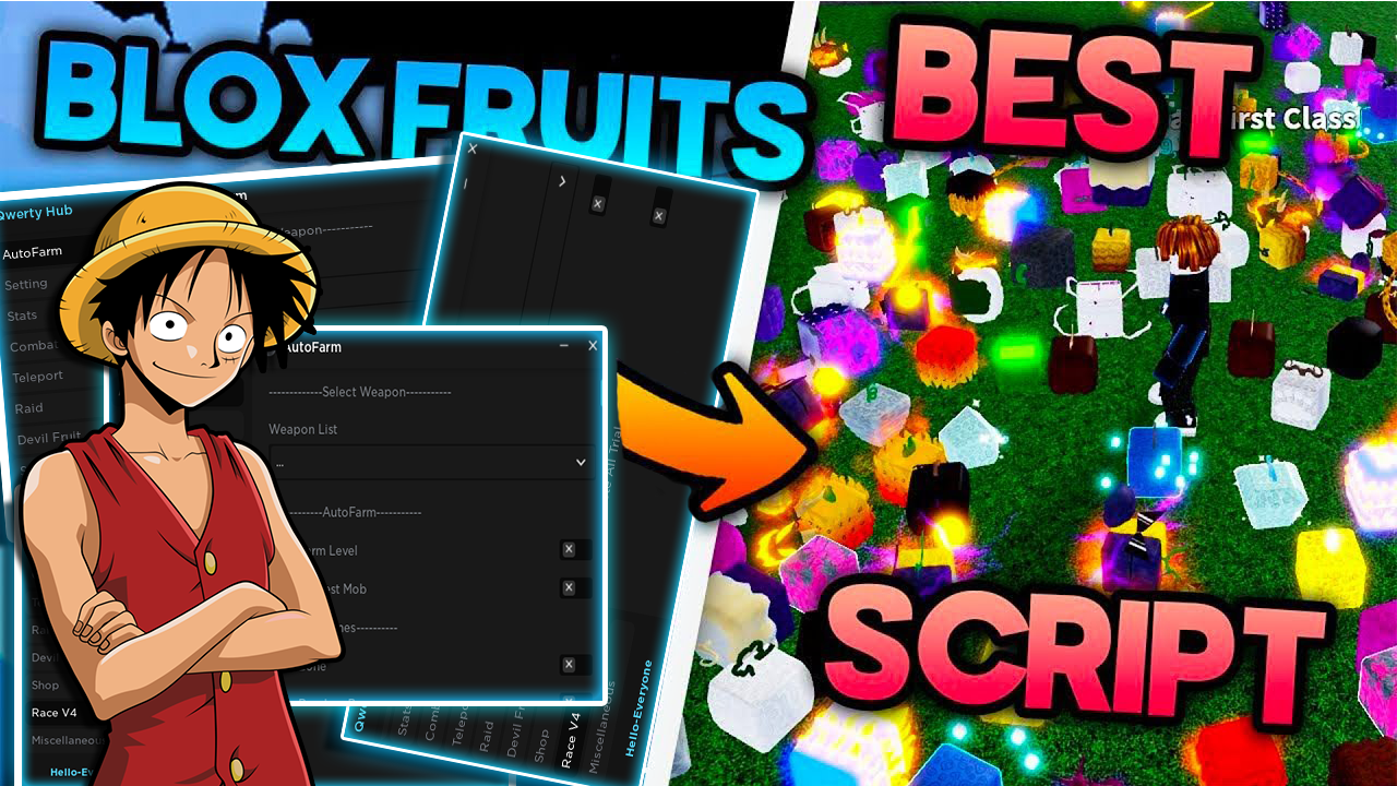 Blox Fruits Script: Querty Hub Auto Farm Lvl, Auto Stats, Teleport Roblox Hack PC&Mobile