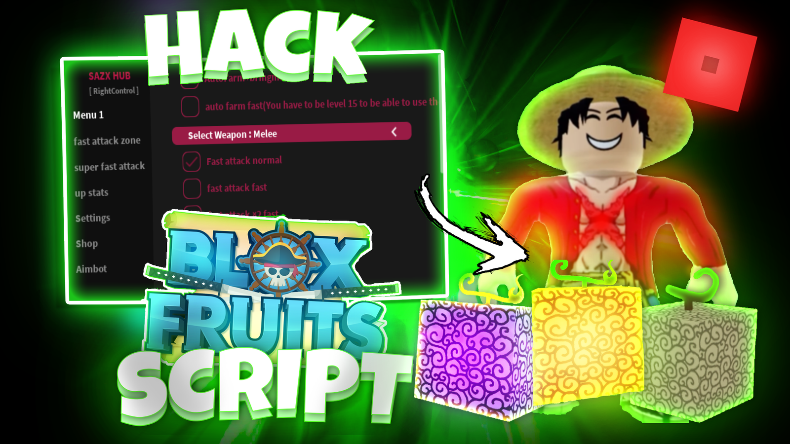 Blox Fruits Script: SAZX Hub Auto Attack, Bring Mob, Auto DeathStep Roblox Hack PC&Mobile