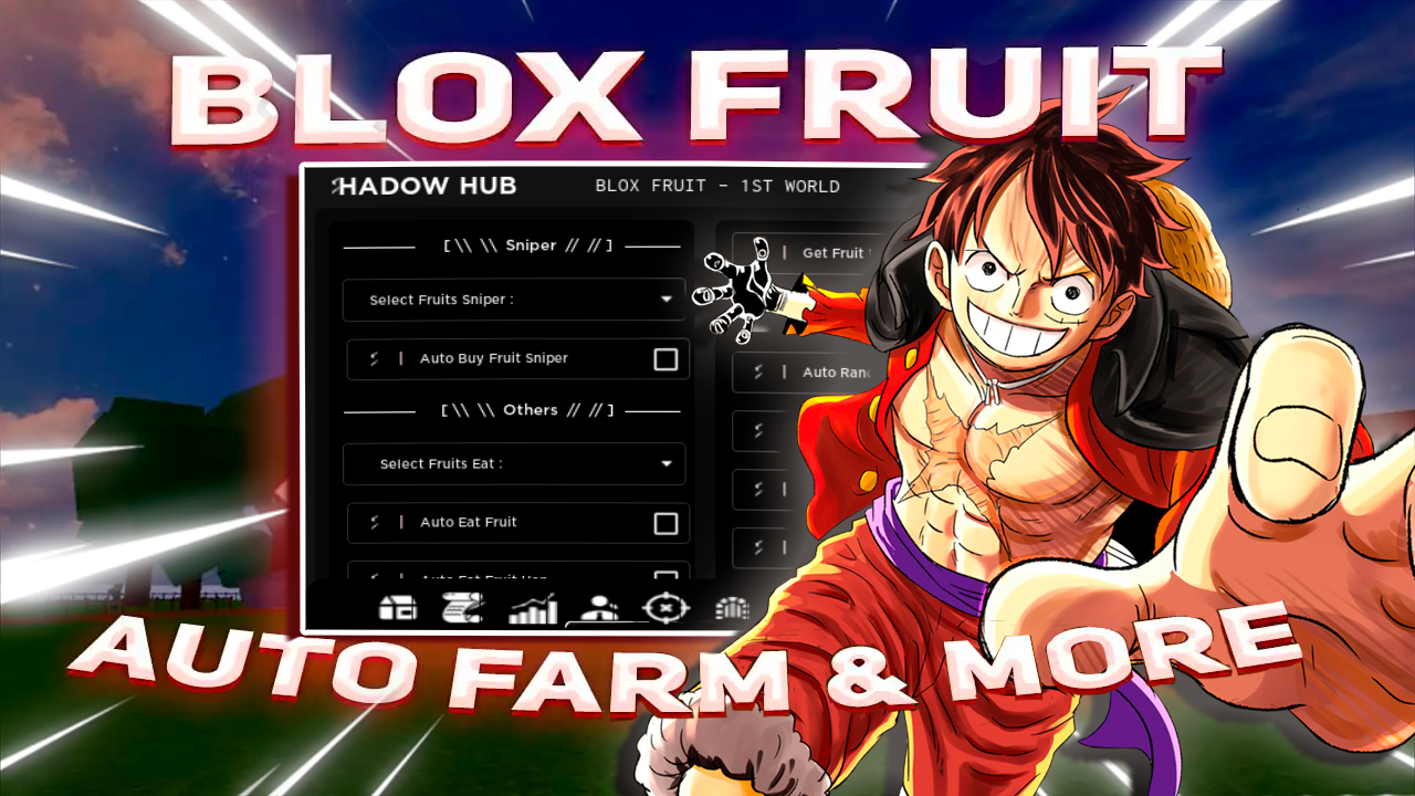 Blox Fruits Script: SHADOW HUB Start Kaitun, Auto DeathStep & More Roblox Hack PC&Mobile