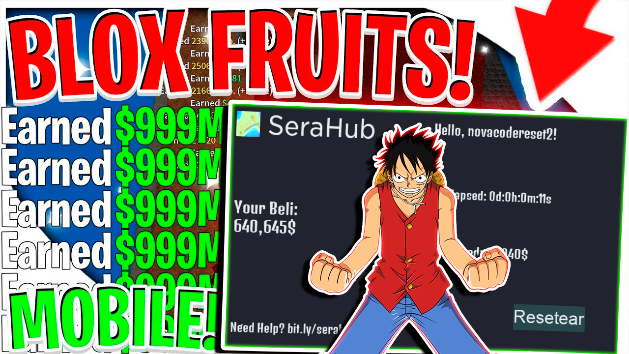 Blox Fruits Script : Sera Hub Esp, Mob Farm, Auto Quest, Auto Chest Roblox Hack PC&Mobile