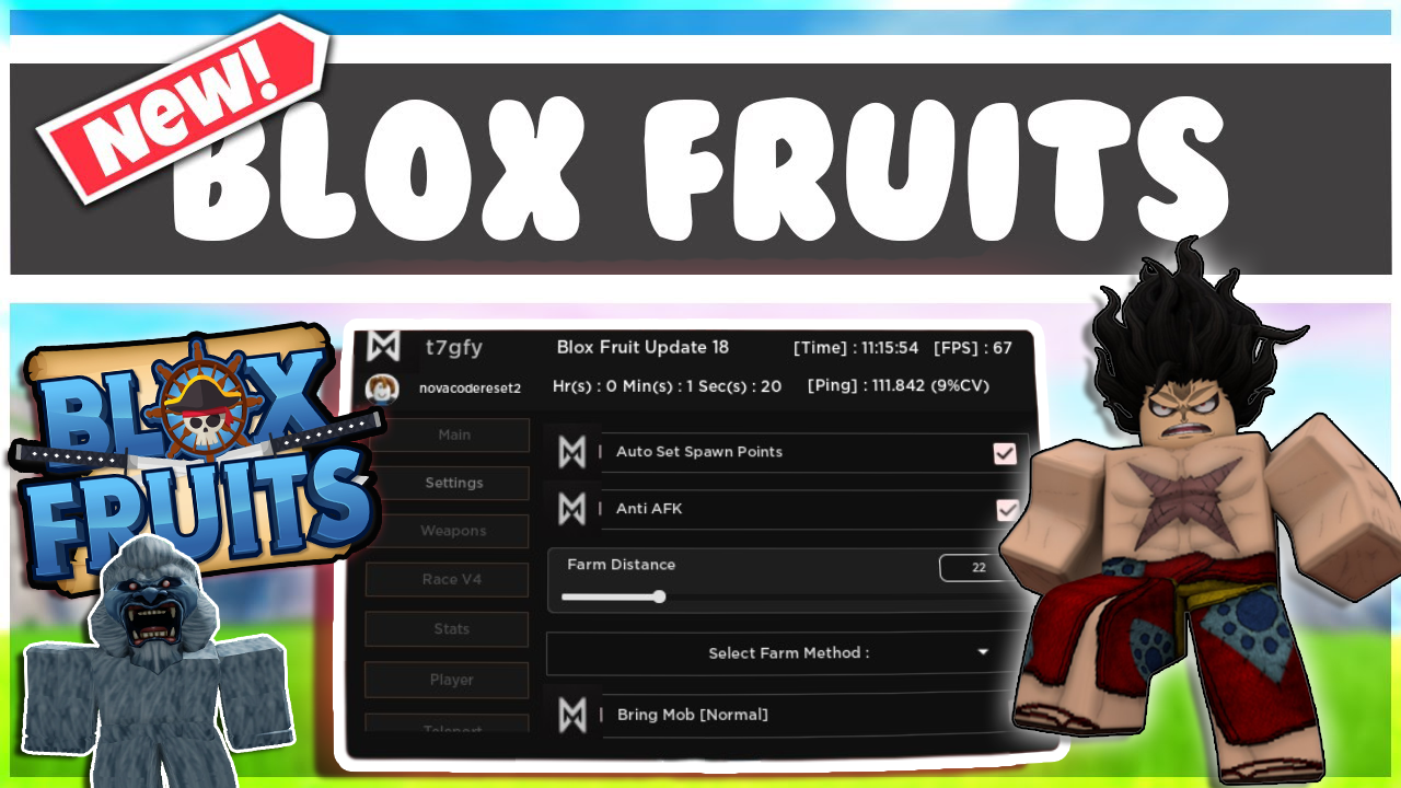 Blox Fruits Script: T7GFY HUB NO KEY Blox Fruits: Auto Stats, Level Auto Farm & More Roblox Hack PC&Mobile