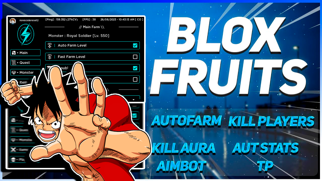 Blox Fruits Script: Thunder Z Auto Farm Lvl, Teleport, Auto Quest Roblox Hack PC&Mobile