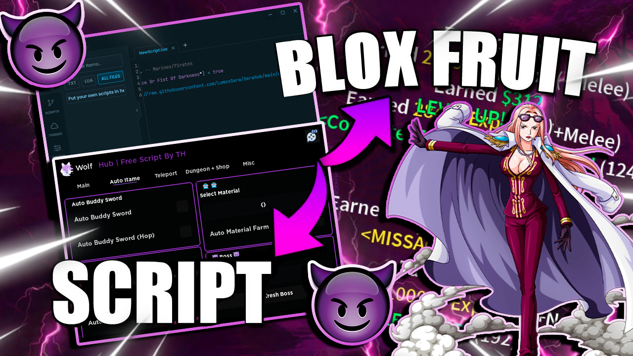 Blox Fruits Script: Wolf Hub Auto Farm Chests, Fast Attack & More Roblox Hack PC&Mobile