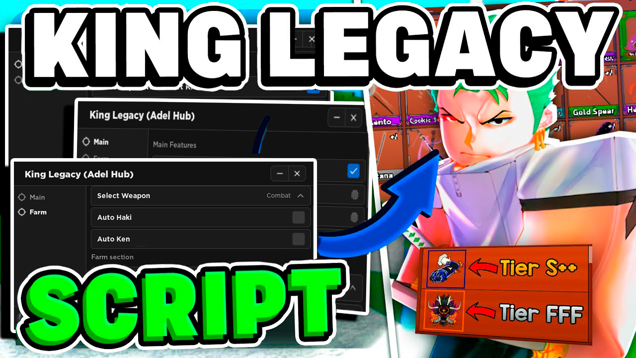 King Legacy Script: Adel Hub Auto Bounty, Auto Farm Players, Auto New World Roblox Hack PC&Mobile