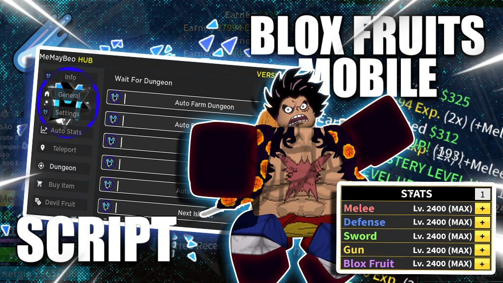 Blox Fruits Script: MeMayBeo Hub Auto Farm Level, Server Info & More Mobile Script Roblox Hack PC&Mobile