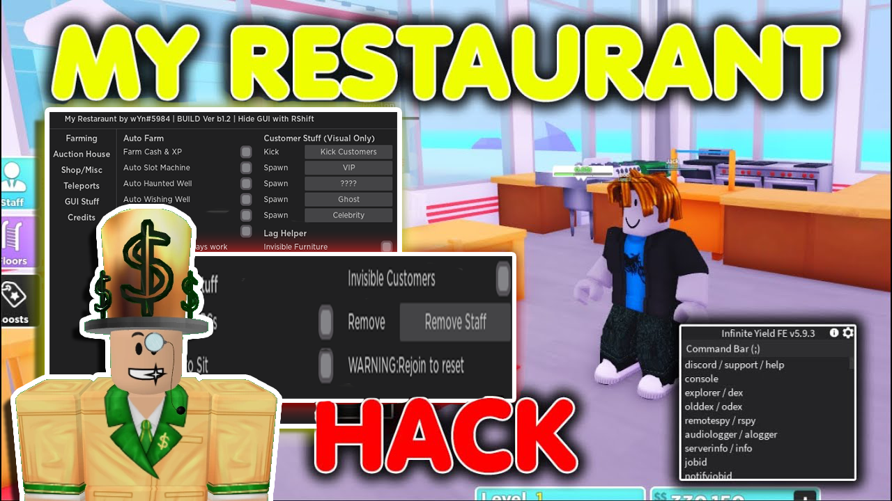 My Restaurant Script: FPS Booster, Auto Farm, Teleports