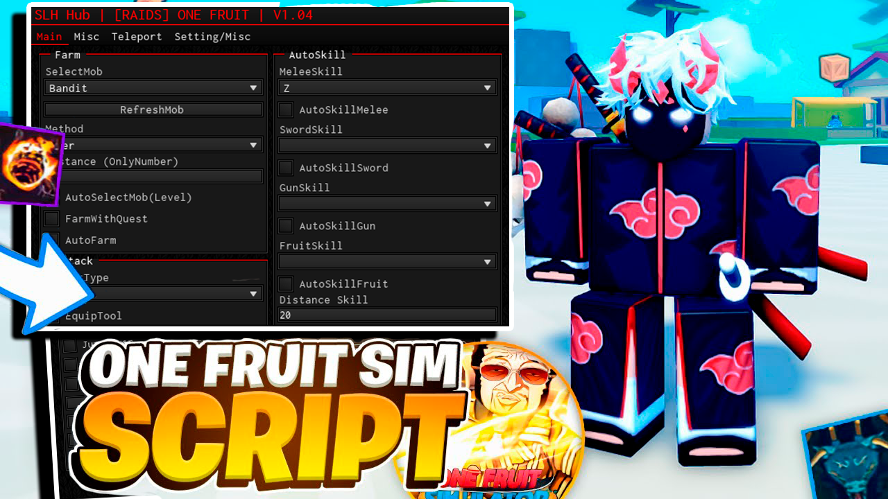 ONE FRUIT SIMULATOR Script: SLH HUB Auto Quest, Auto Farm, Auto Chest Roblox Hack PC&Mobile