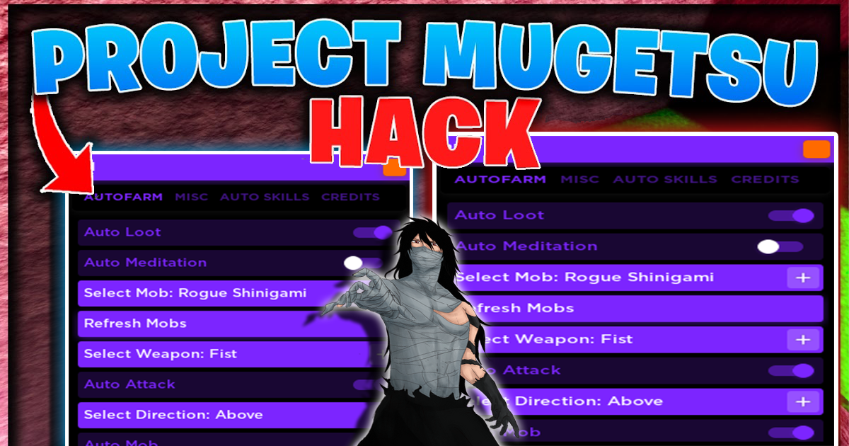 Project Mugetsu Script: Auto Attack, Auto Mob, Auto Eat, Auto Quest Hack PC&Mobile