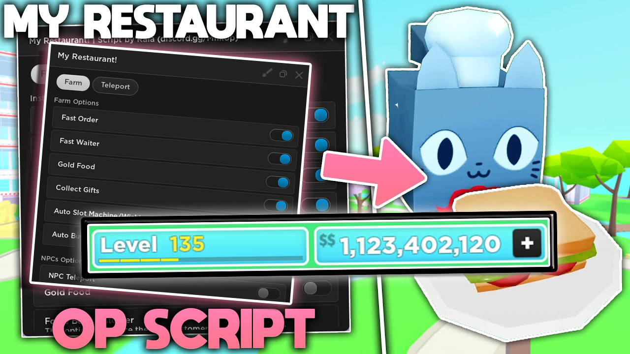 ROBLOX My Restaurant Script : Auto-Farm PC & Mobile