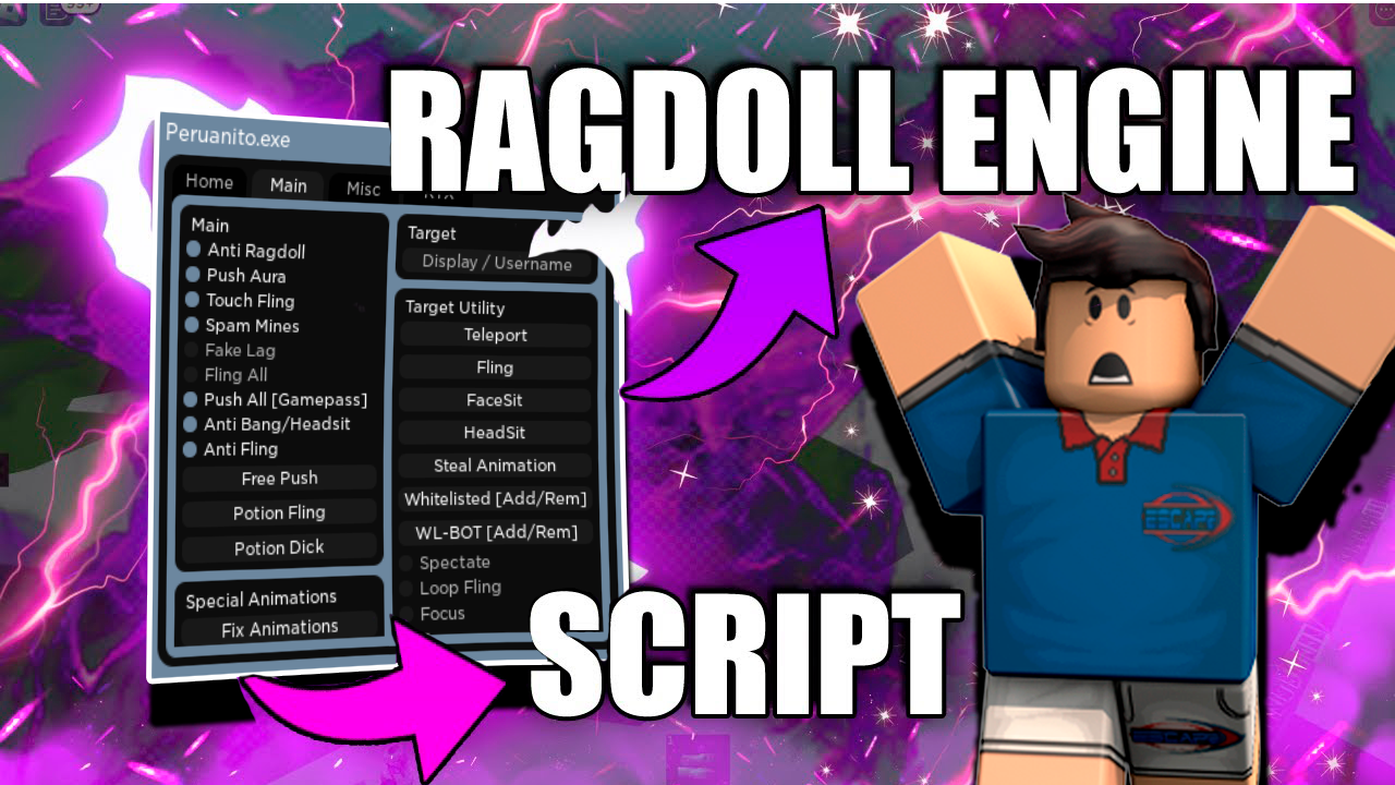 Ragdoll Engine Script: Peruanito Hub Walk Speed, Fly, Fling All Roblox Hack PC&Mobile