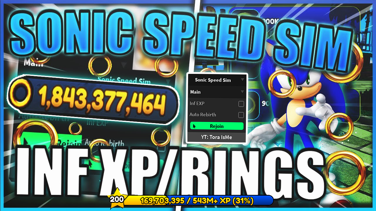 Sonic Speed Simulator Script: Atofarm Hack Auto Rebirth, Infinity Exp Roblox Hack