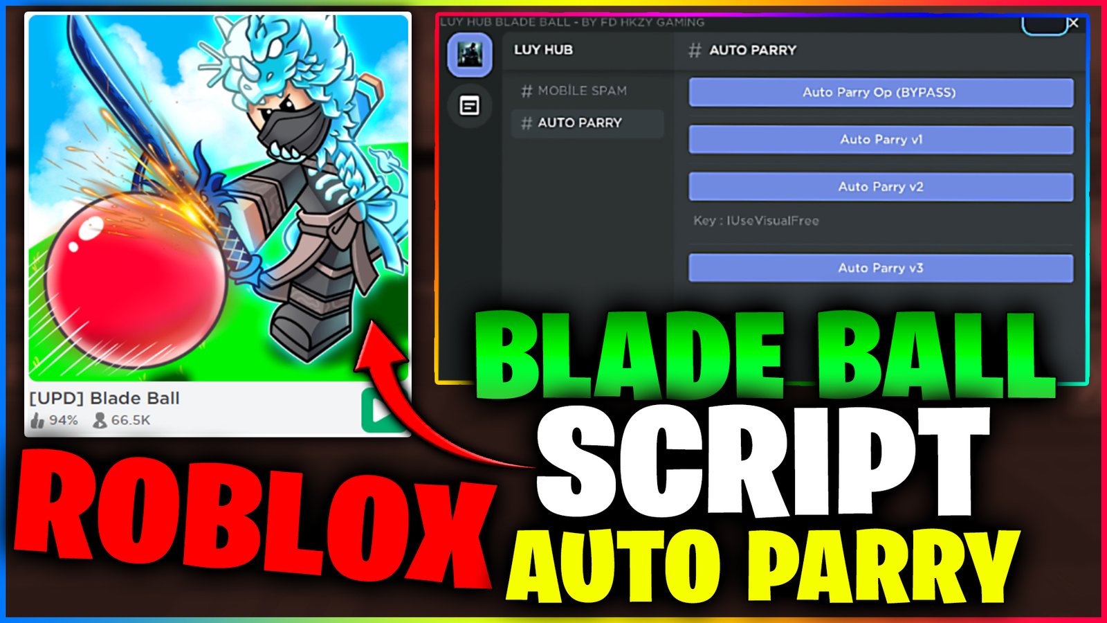 Blade Ball LUY HUB Script Auto Parry Auto Spin Wheel & More Roblox Hack PC Y Mobile 2024