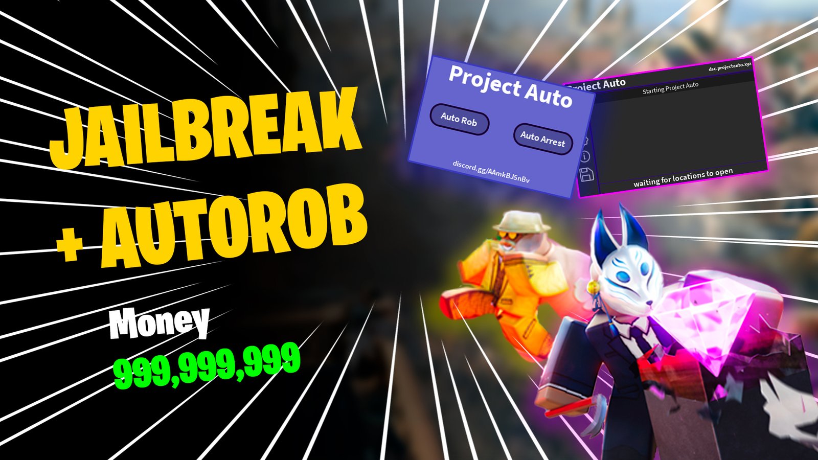 Jailbreak Script : Project Auto Auto Farm, Teleports & More Roblox Hack PC&Mobile