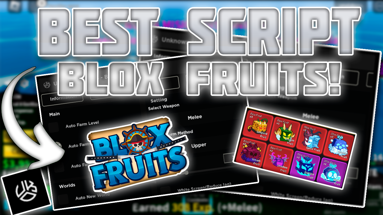 Blox Fruits Script Unknow Hub Farm Level Auto Stats Roblox Hack PC Y Mobile