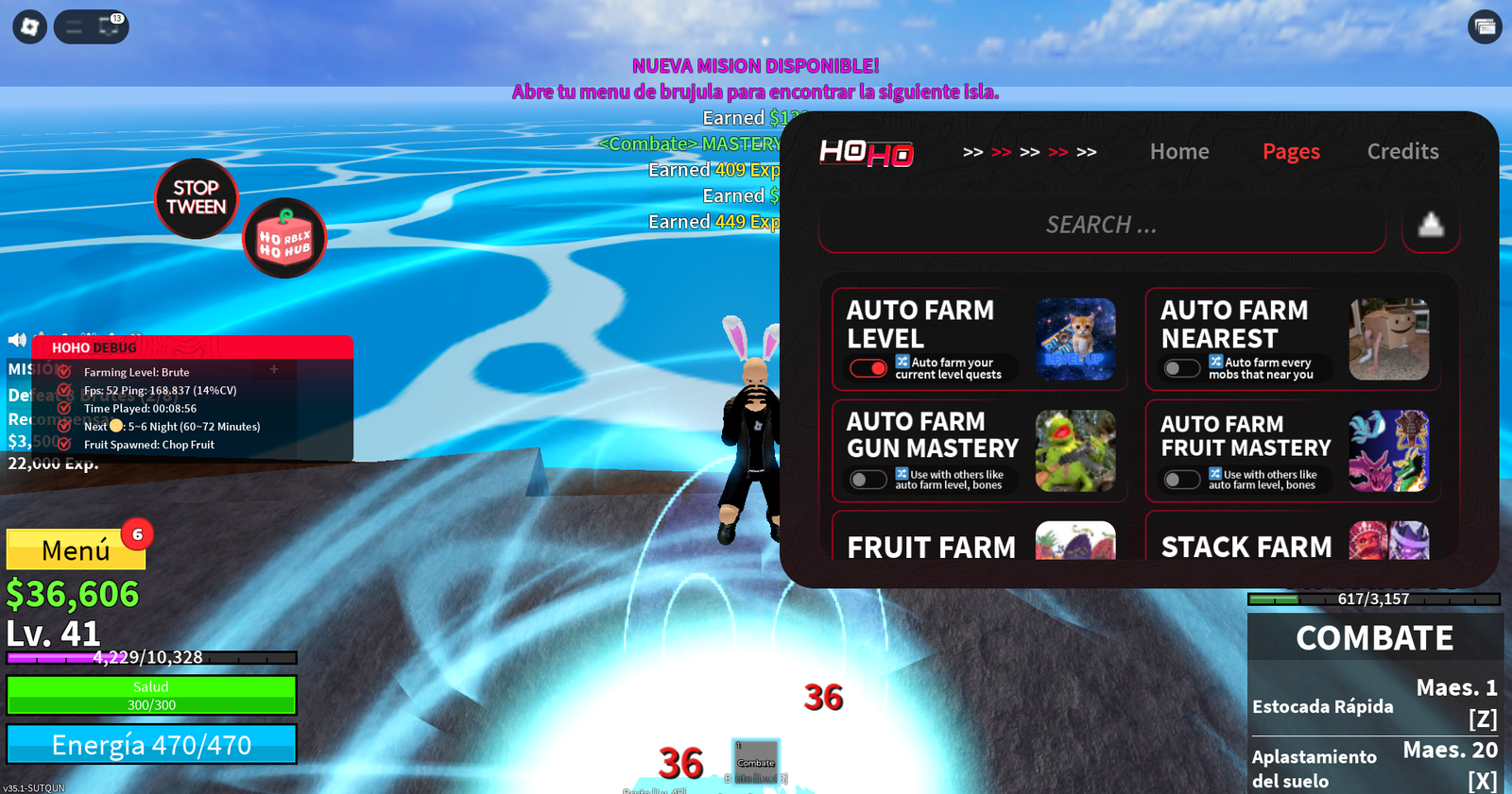 HOHO HUB BEST SCRIPT BLOX FRUITS AUTOFARM