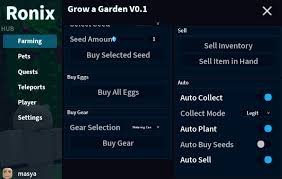 GROW A GARDEN SCRIPT ROBLOX RONIX HUB