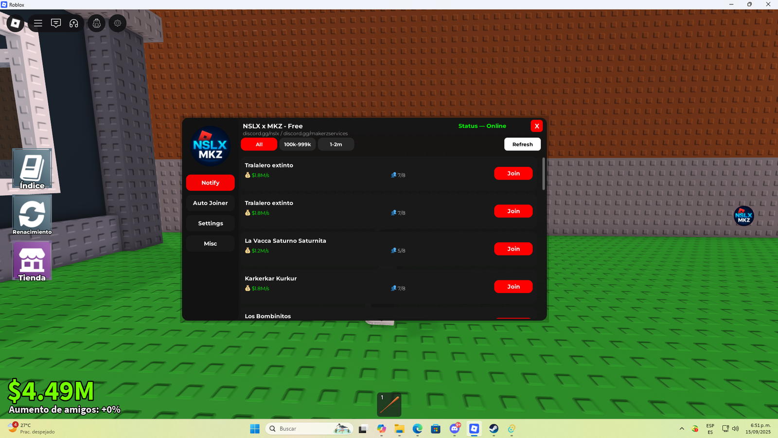 NLSX – MKZ SCRIPT STEAL A BRAINROT