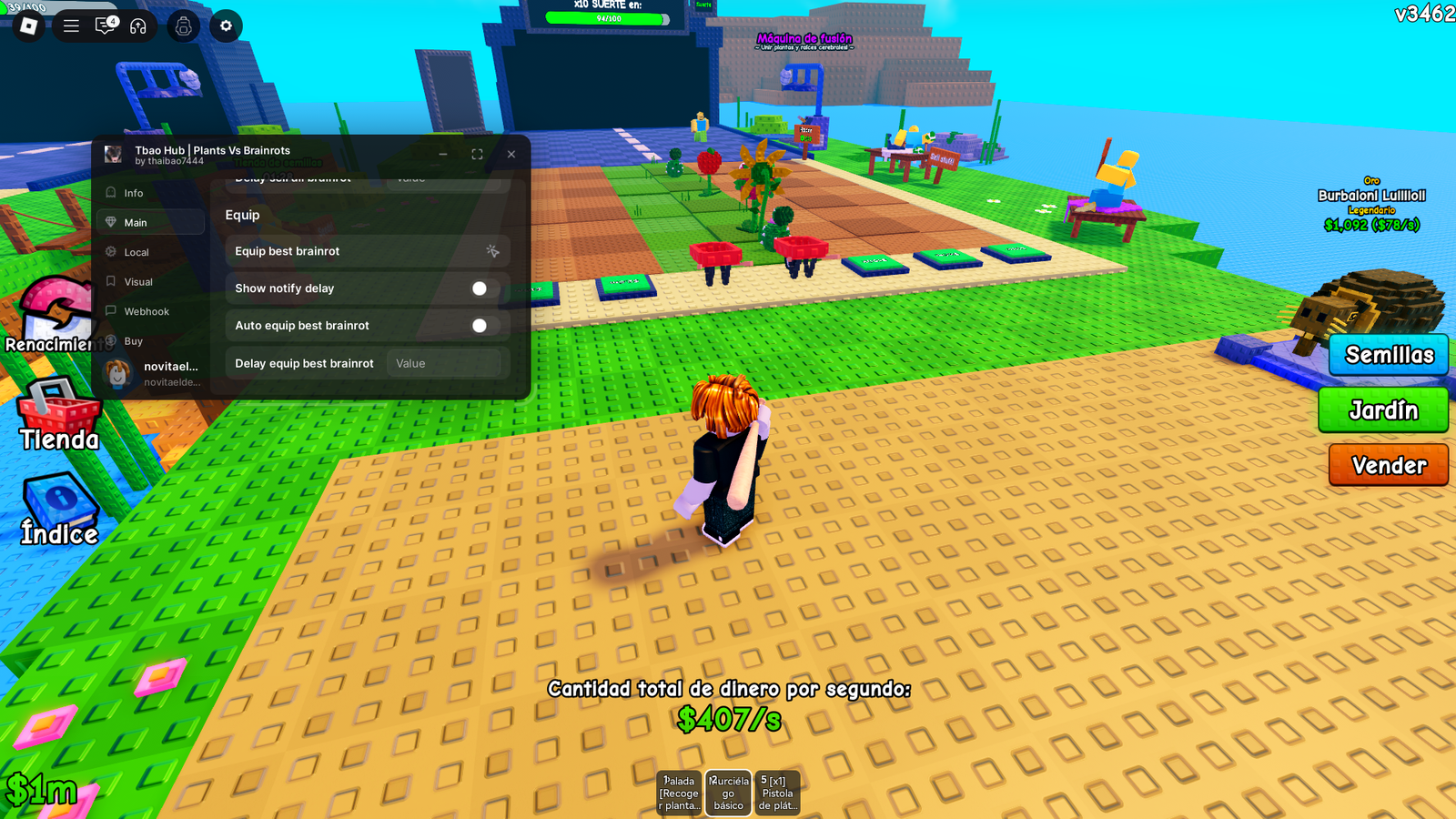 TBAO HUB SCRIPT NO KEY PLANTS VS BRAINROTS