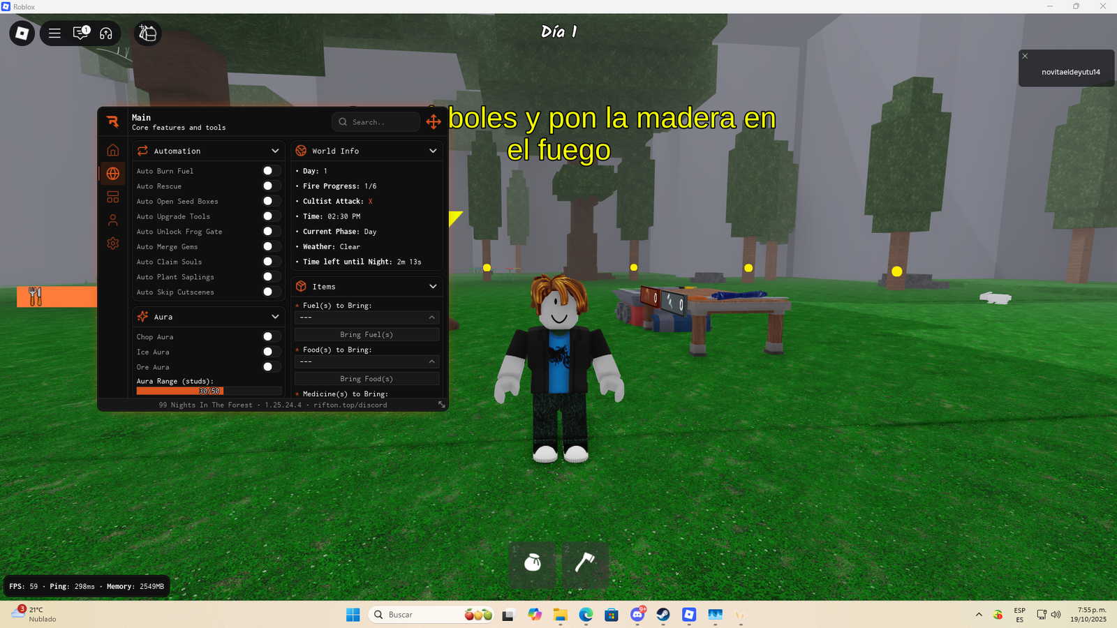 RIFT HUB SCRIPT 99 NOCHES EN EL BOSQUE