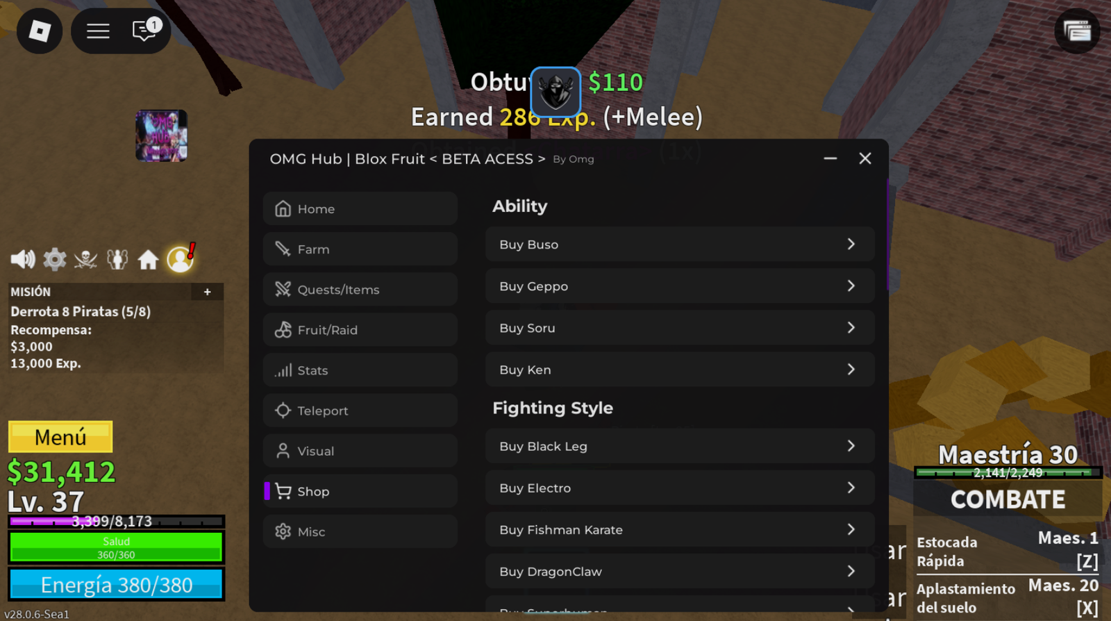 OMG HUB SCRIPT BLOX FRUITS