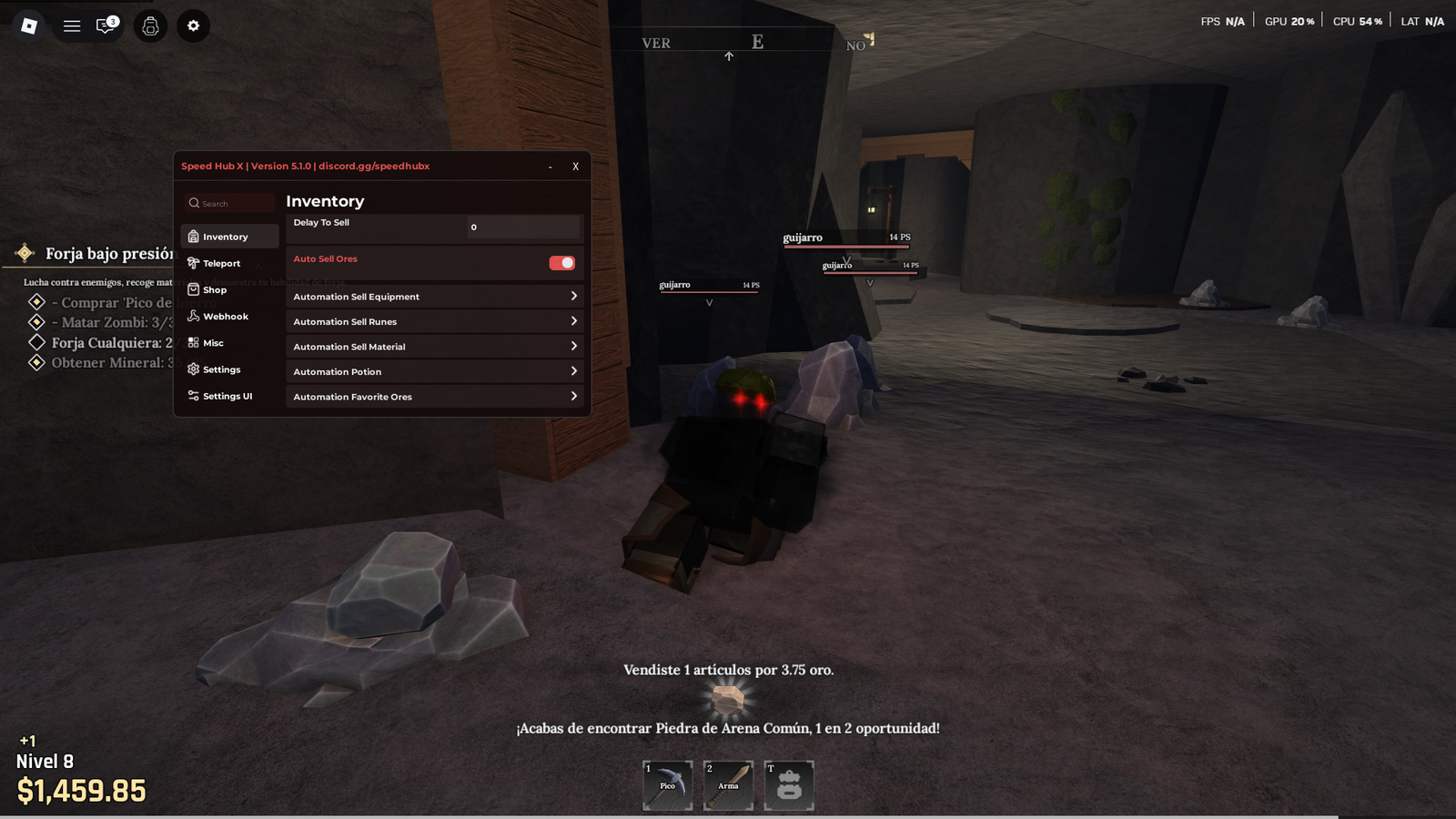 SPEED X HUB SCRIPT THE FORGE