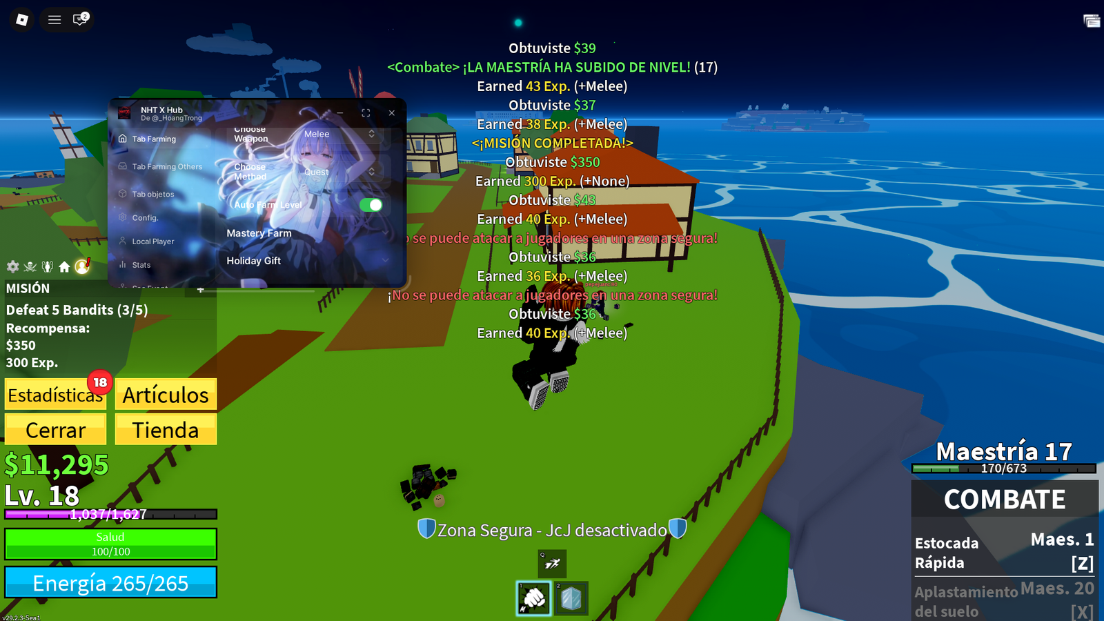 BLOX FRUITS SCRIPT NHT HUB AUTO FARM SIN KEY