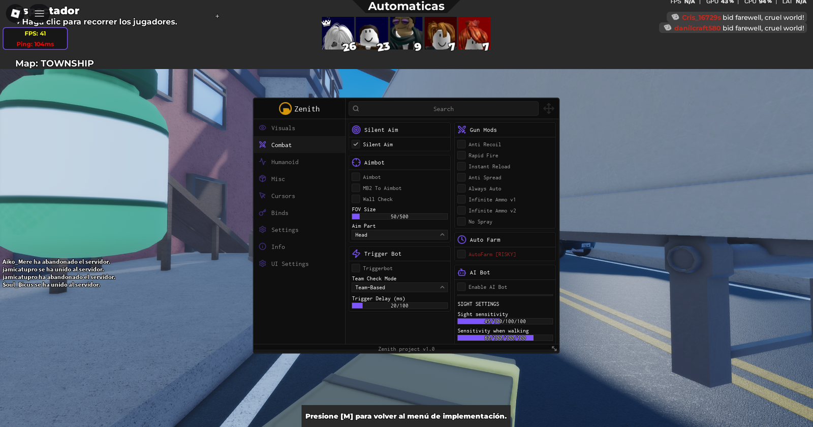 ARSENAL BEST SCRIPT ZENITH HUB