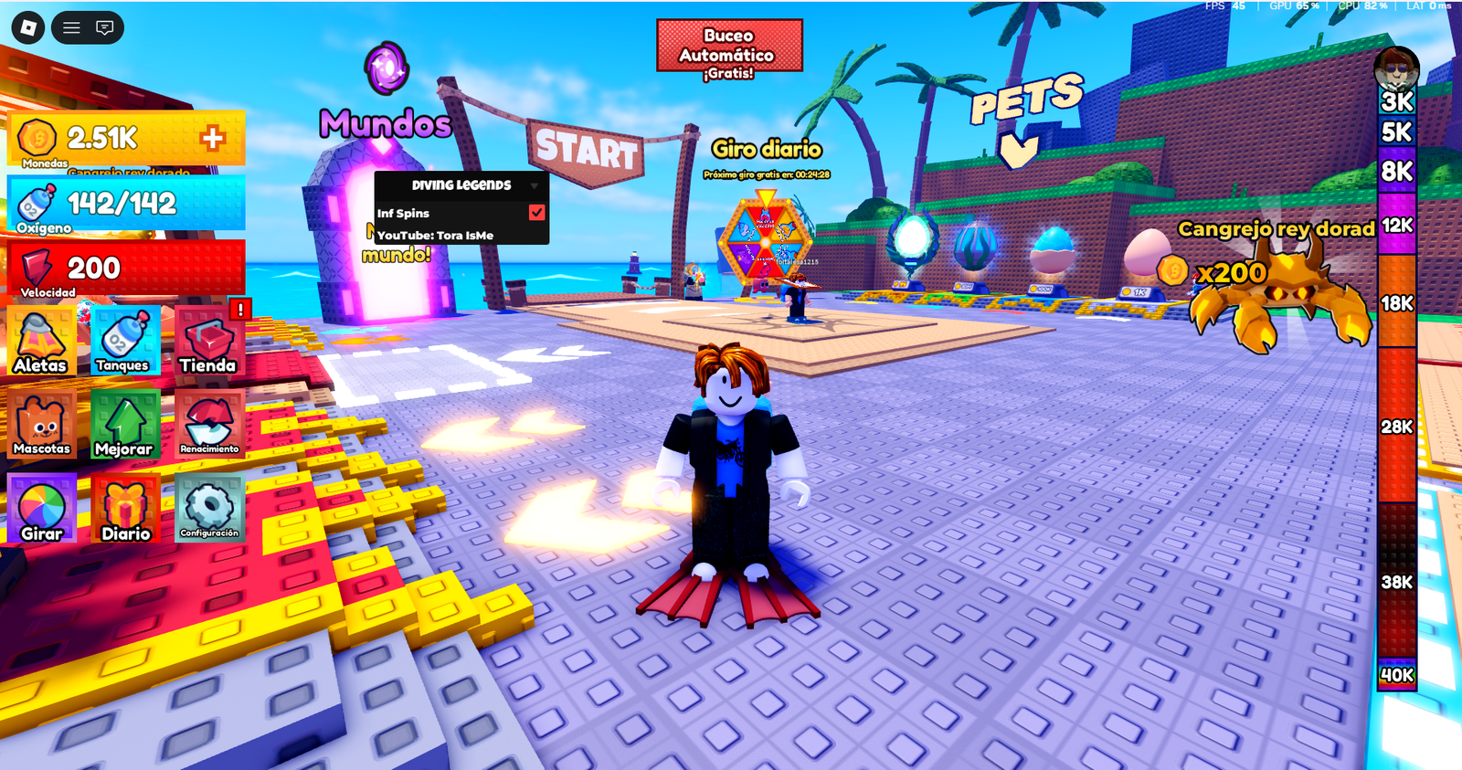 DIVING LEGENDS SCRIPT ROBLOX