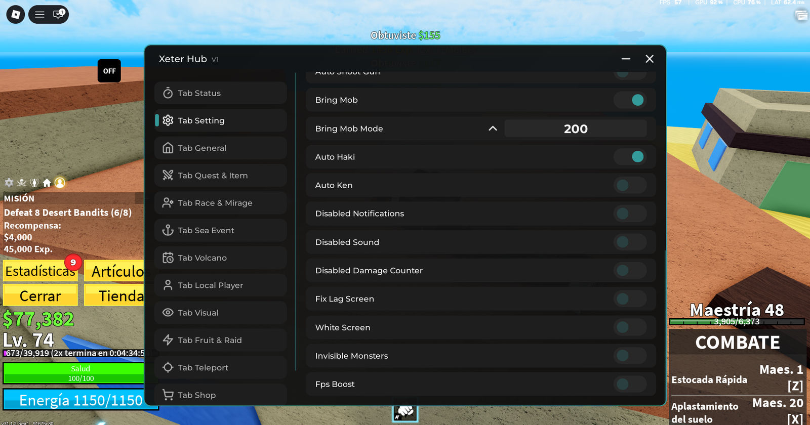 BLOX FRUITS SCRIPT XETER HUB NO KEY
