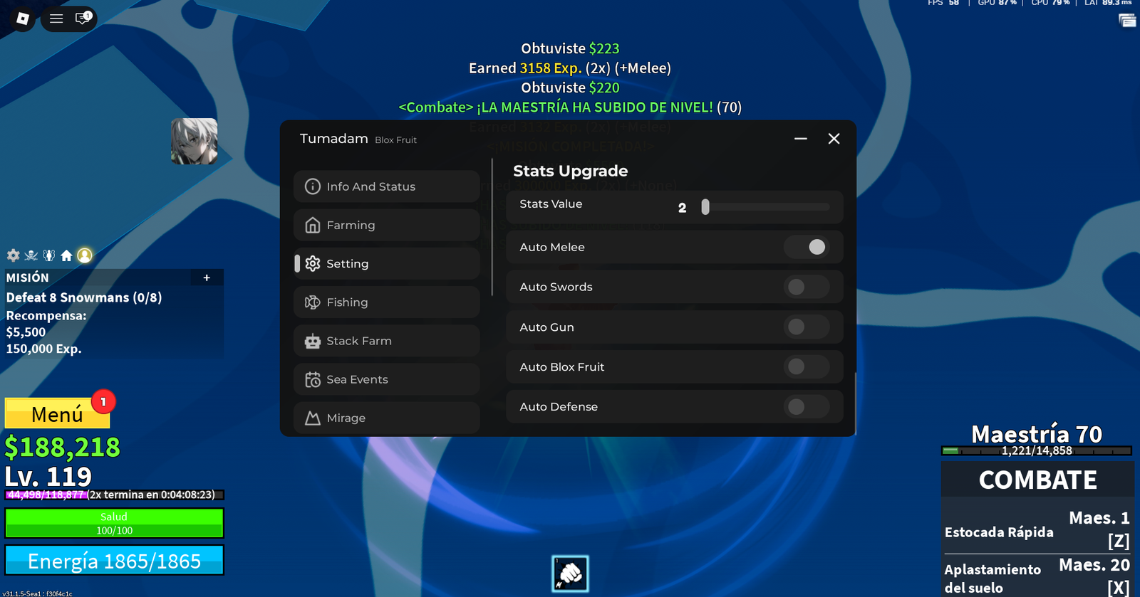 BLOX FRUITS SCRIPT TUMADAM HUB