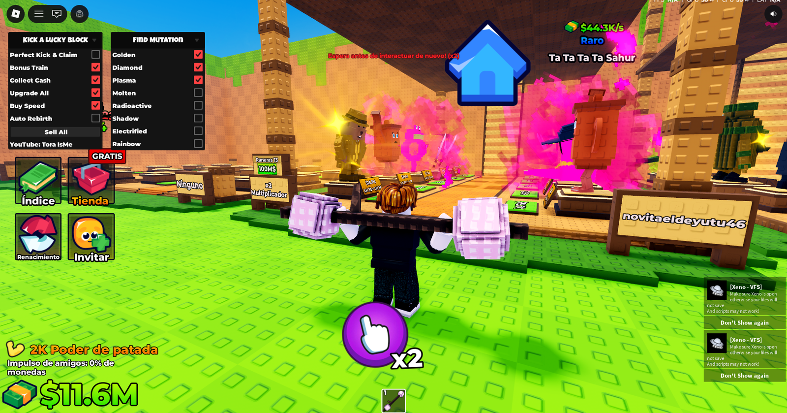 KICK A LUCKY BLOCK SCRIPT TORA HUB